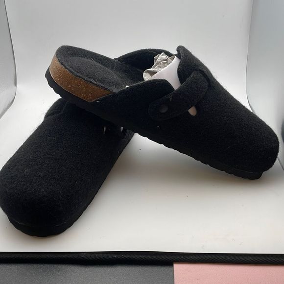CUSHIONAIRE Women's Cork Footbed Clog SIZE 10 BLACK - Picture 7 of 7